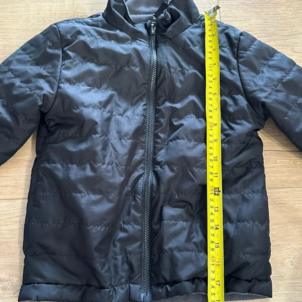 Swiss Tech Boys Black Small XS 4/5 Fleece Lined Hooded Jacket Coat Double Layer‎